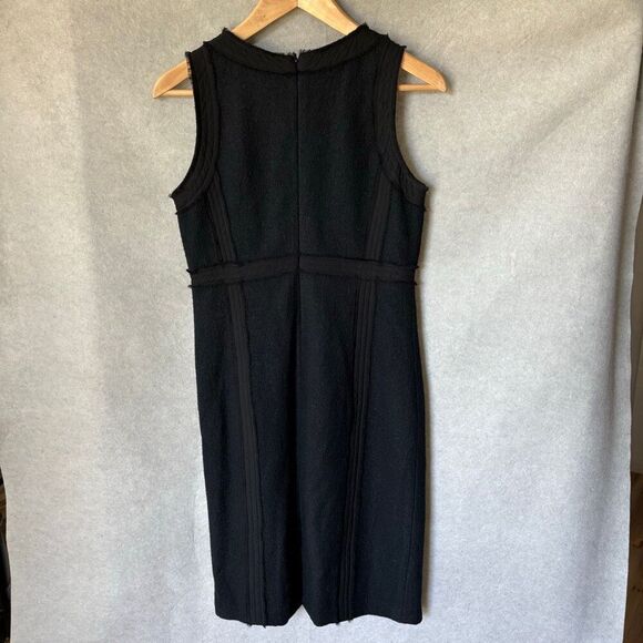 Michael Kors Black Boucle Wool Blend Sheath Knee Length Office Career Wear Sz 4 - Picture 2 of 9